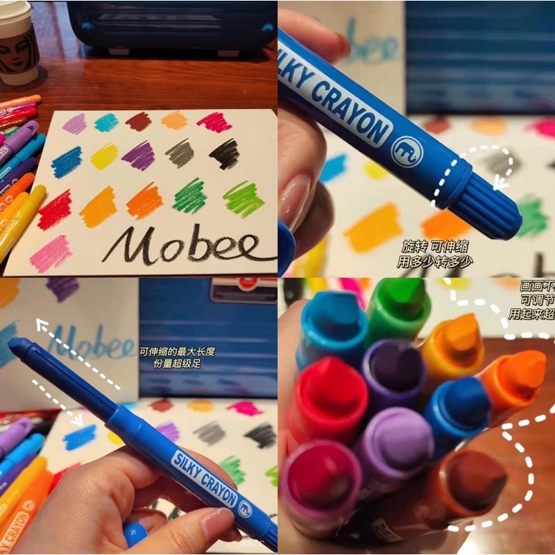 

Mobee Silky Crayon Face Painting Crayon Erasable Crayon Krayon Anak Aman Untuk Kulit