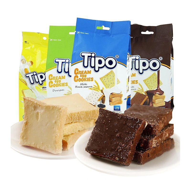 

Tipo Biskuit Vietnam / Cream Egg Cookies 135G Isi 13Pcs