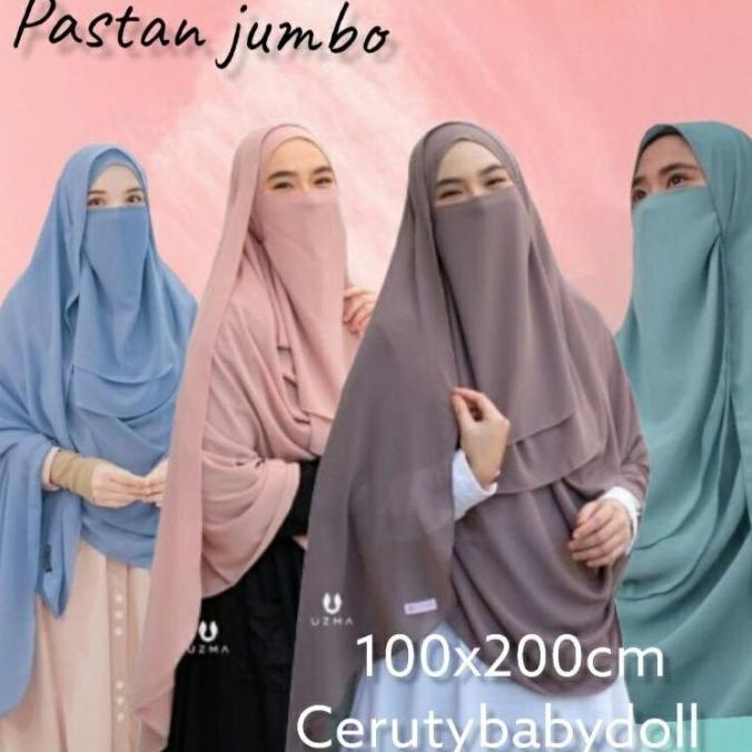 Pasmina Instan 100Cm X 200Cm Set Cadar / Hijab Plus Cadar // Jilbab Original