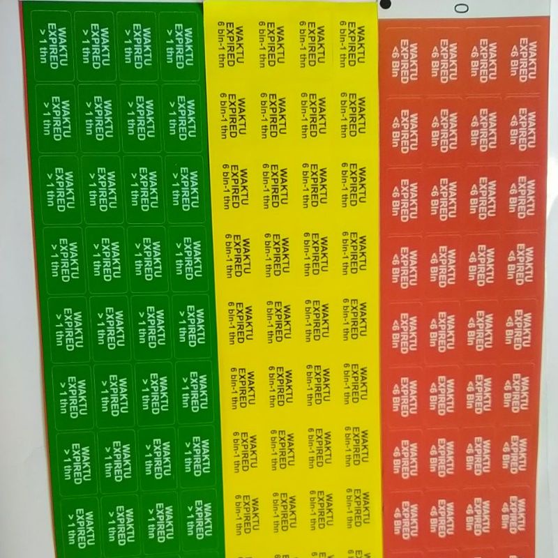 

stiker label waktu expired paketan
