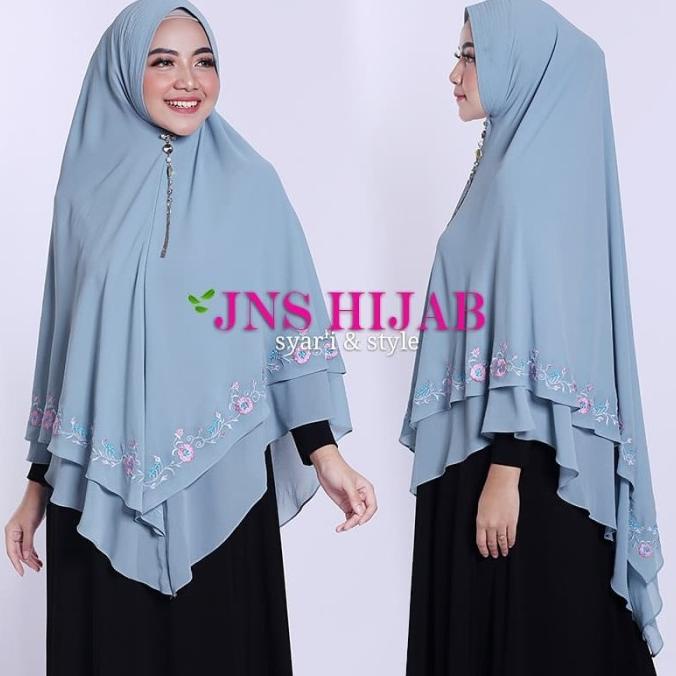 Khimar Rania Bordir Orginal Jns Hijab Terbaik