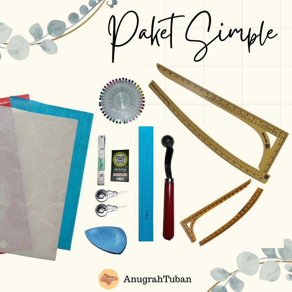 Baru [Simple] Paket Alat/Peralatan Jahit/Penjahit/Menjahit Pemula/Kursus Lengkap Ekonomis Promo