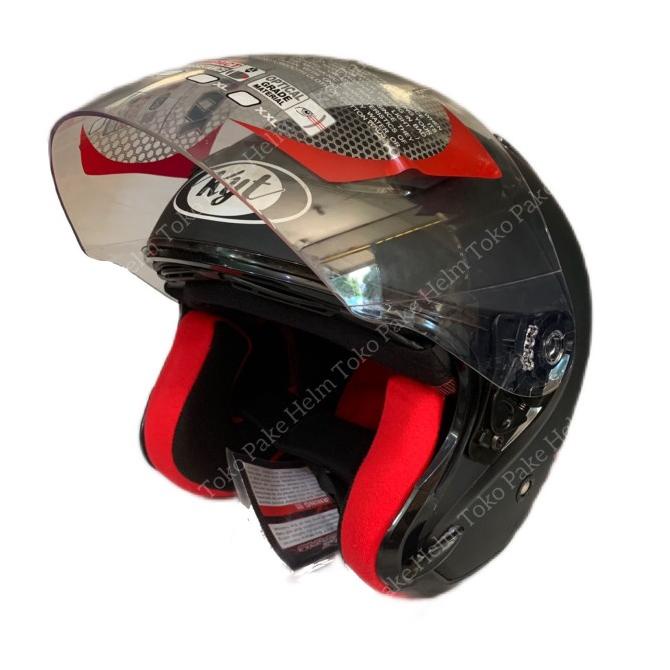 Helm Kyt Dj Maru Solid Black Doff Hitam Doff Djmaru