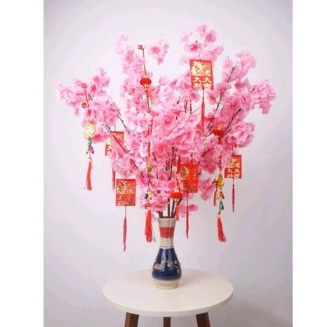 Pohon Imlek ukuran 70Cm / Pohon Angpao / Bunga Sakura / Meihua Classic