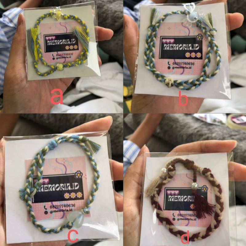 gelang benang, custom anyam murah, gelang rajut
