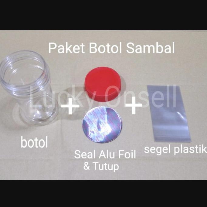 Paket Lengkap Botol Sambal 150ml - Berikut Seal dan Segel Plastik