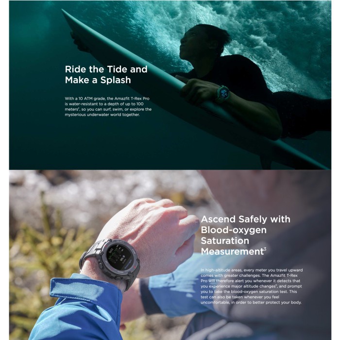 NEW AMAZFIT T-REX PRO EXPLORE YOUR INSTINCT MILITARY GRADE GARANSI RESMI ORIGINAL TERBARU