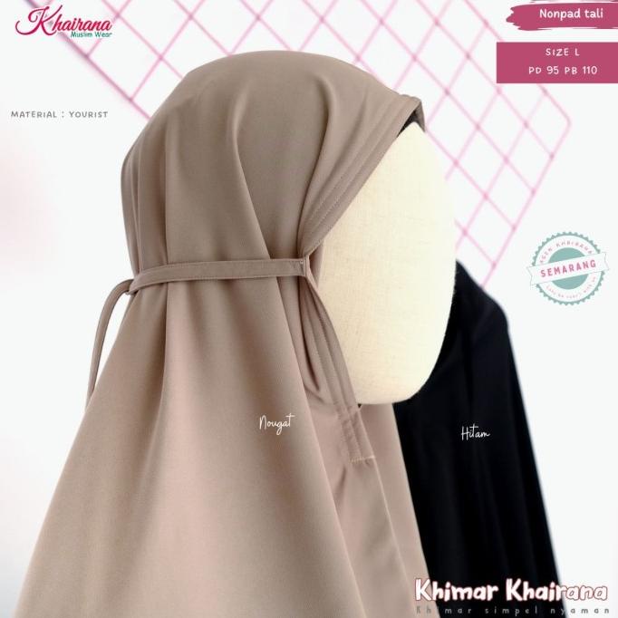 Khimar Khairana Thalia Non Pad Size L Syari Krudung Syari Jilbab Syari Original