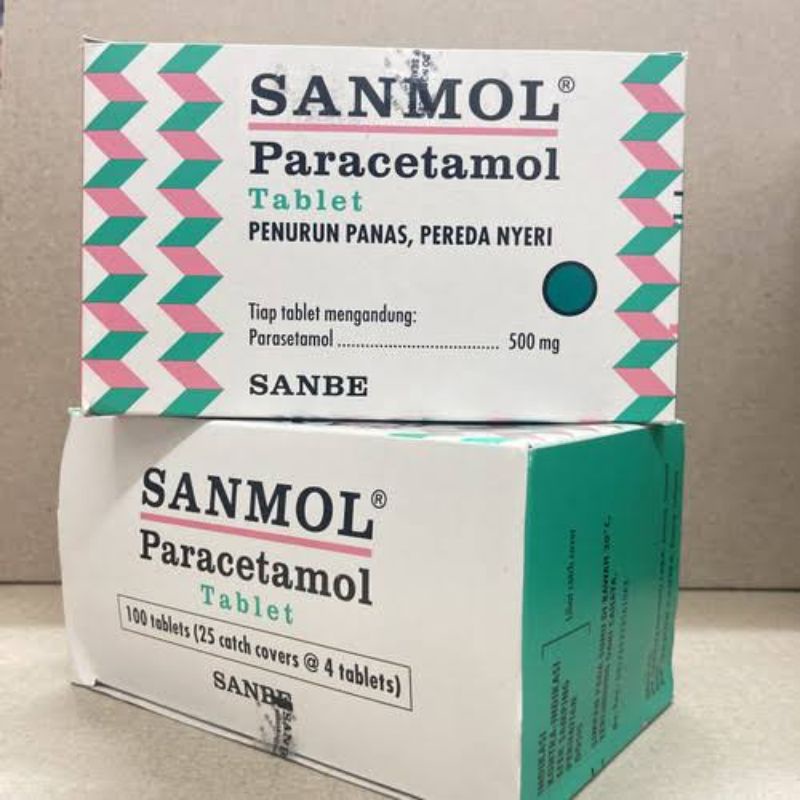 Sanmol Paracetamol tablet box isi 25 strip / Sanmol Jual Per BOX