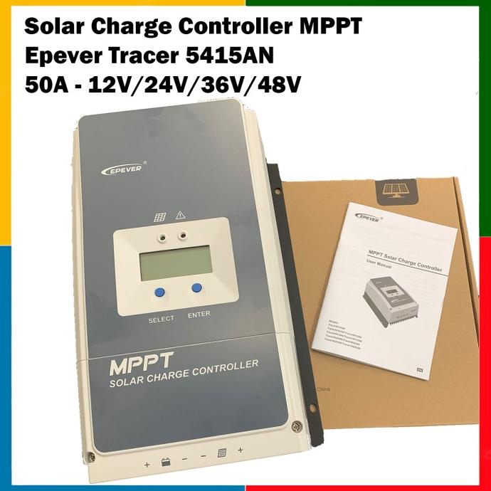 Diskon Epever 50A 5415AN Tracer Controller Solar Charge Real MPPT 50A Kualitas Baik