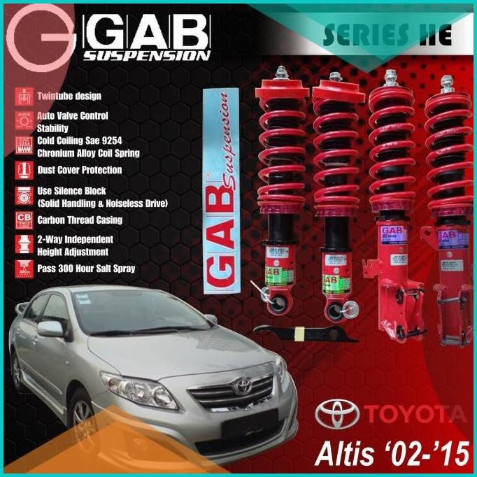 Aksesoris Suspensi per Shockbecker Coilover GAB HE Series Altis 02-15+