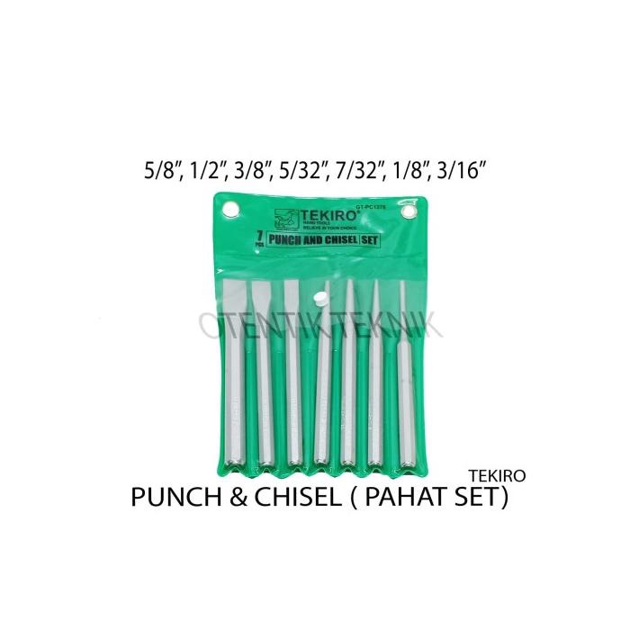 TEKIRO PUNCH AND CHISEL SET 7 PCS - PAHAT SET TEKIRO 7 PCS