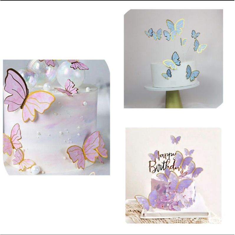 Topper cake/Topper cake kupu kupu