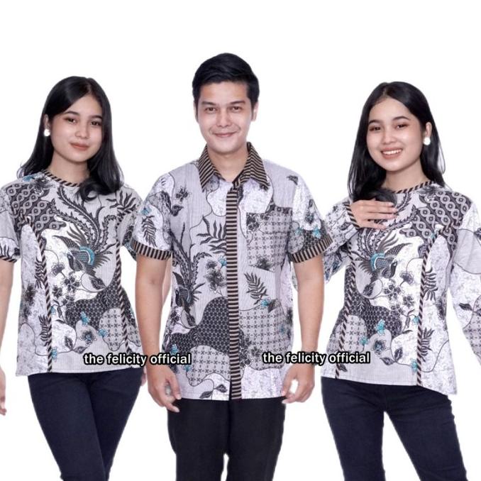 Flash Sale Couple Batik Wanita Hem Pria Seragam Batik Lengan Pendek Dan Panjang ~