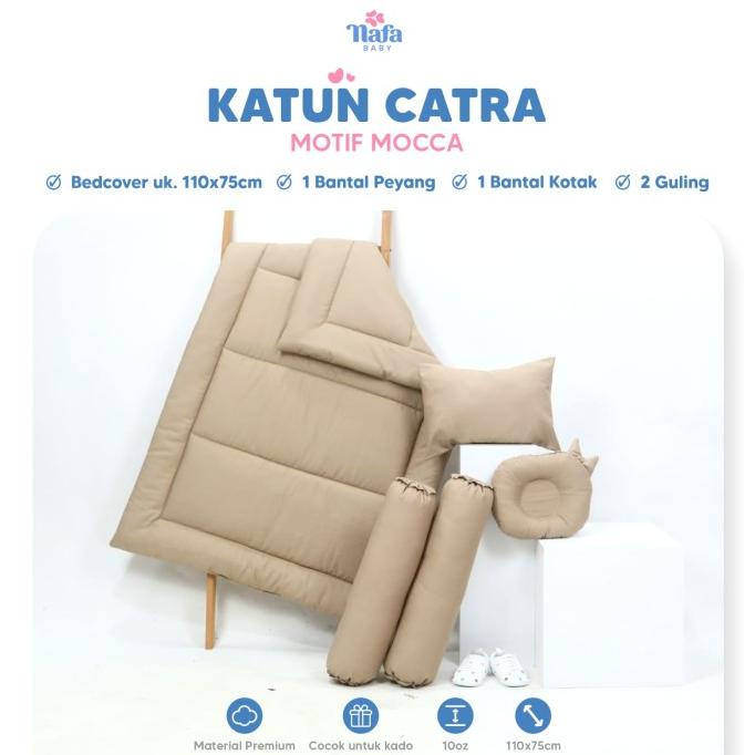 Bedcover bayi set bantal guling Motif Polos