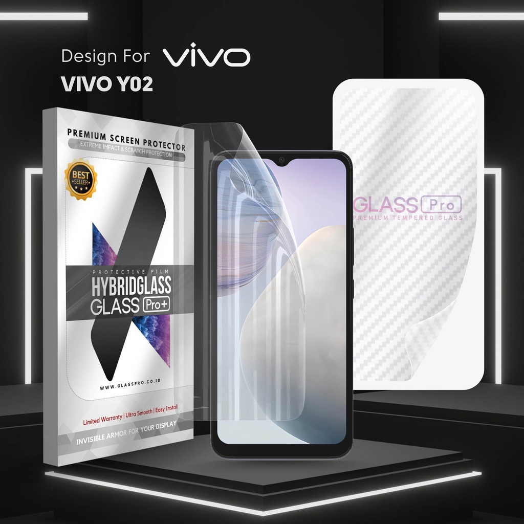 Hybrid Glass Premium Anti Gores Hydrogel Vivo Y02 Full Cover Screen Protector Glass Pro Not Tempered