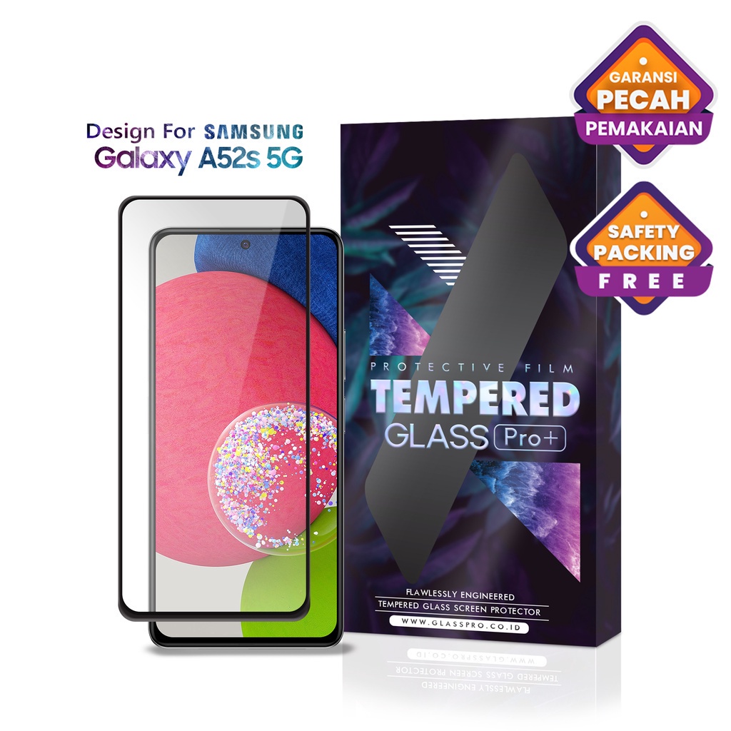 Tempered Glass Samsung A52s 5G Full Cover - Premium Glass Pro