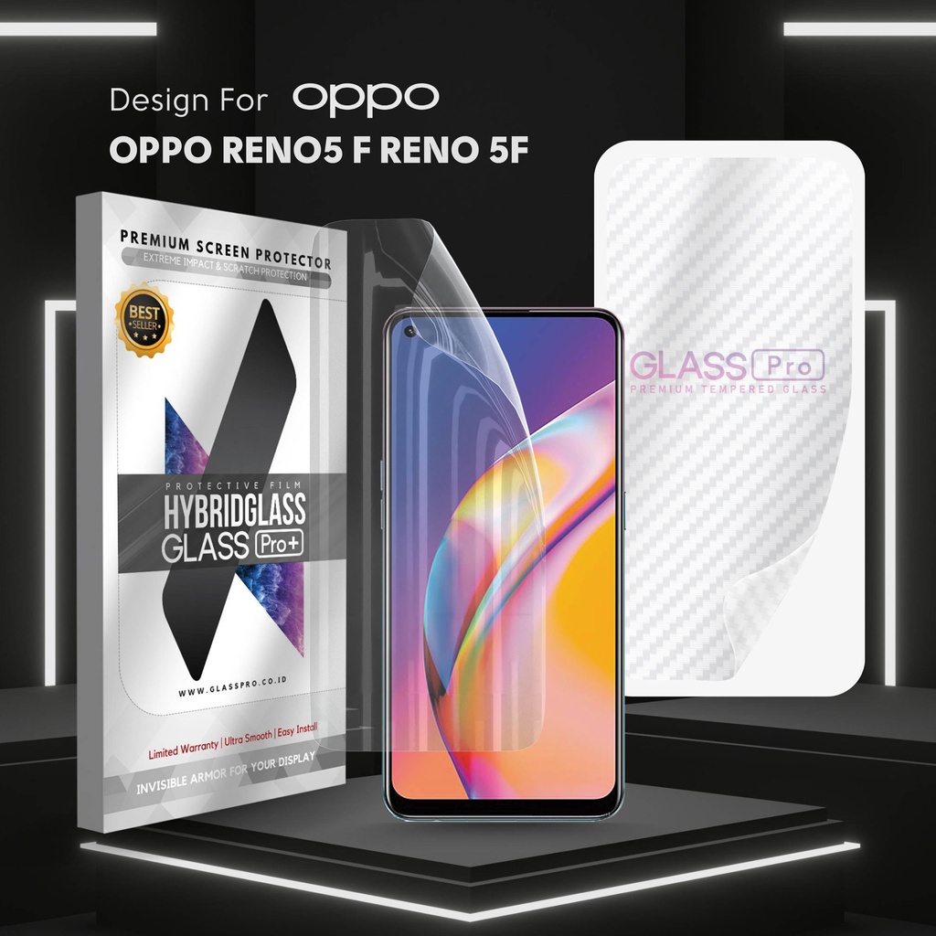 Hybrid Glass Premium Anti Gores Hydrogel Oppo Reno5 F Reno 5F Full Cover Screen Protector Glass Pro 