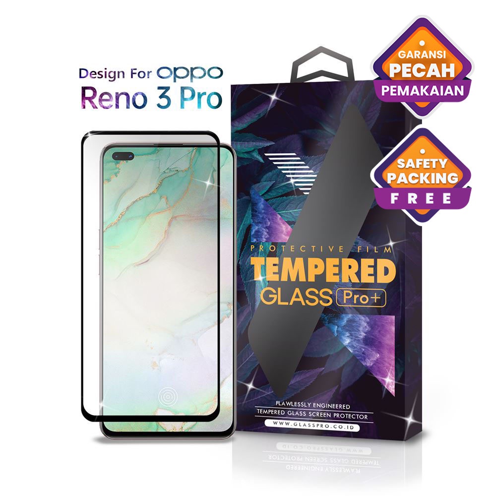 Glass Pro Tempered Glass Oppo Reno3 Pro Reno 3 Pro Full Cover - Premium