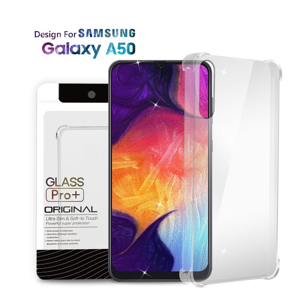 Glass Pro Premium Soft Case Samsung Galaxy A50 Clear - Anti Crack