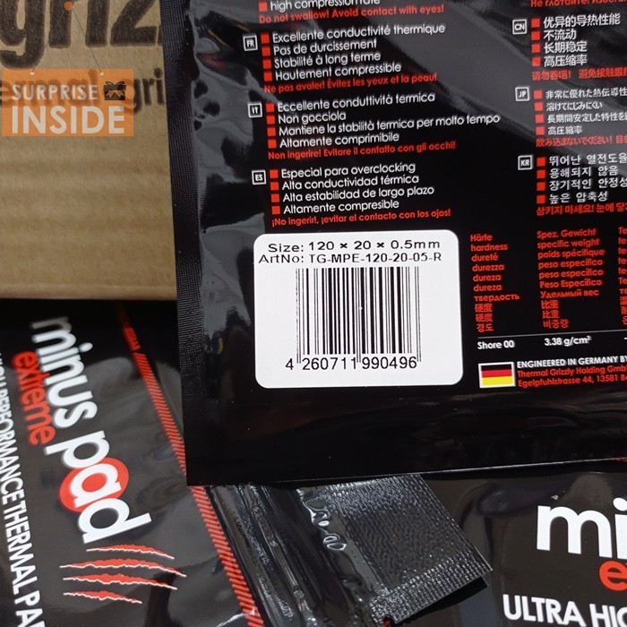 Thermal Grizzly Minus Pad Extreme - Thermal Pad