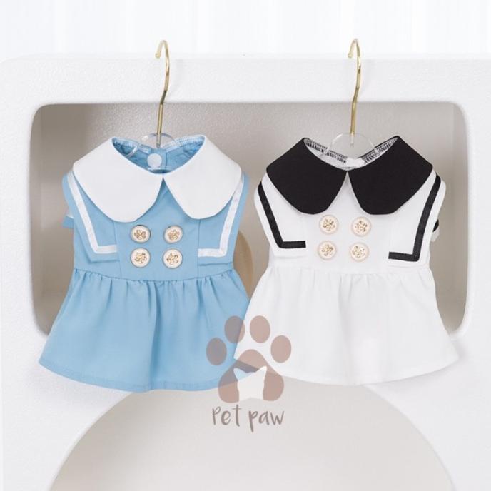 PETPAW BAJU ANJING KUCING KOREAN SCHOOL UNIFORM DRESS PREMIUM IMPORT RIDARHENDI13