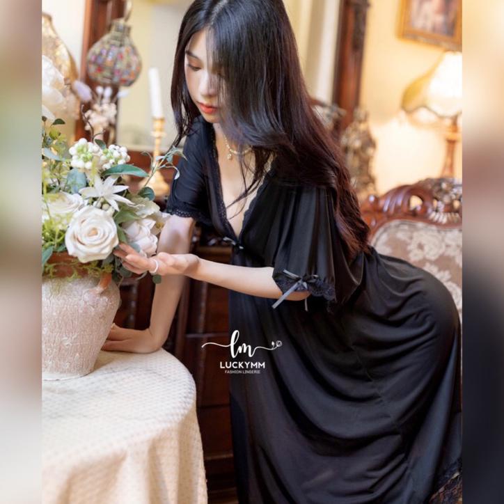 Sexy Lingerie Dress Spandek Sutera Baju Tidur Lingerie Sexy Wanita / Sleepwear Lingerie Dress Wanita