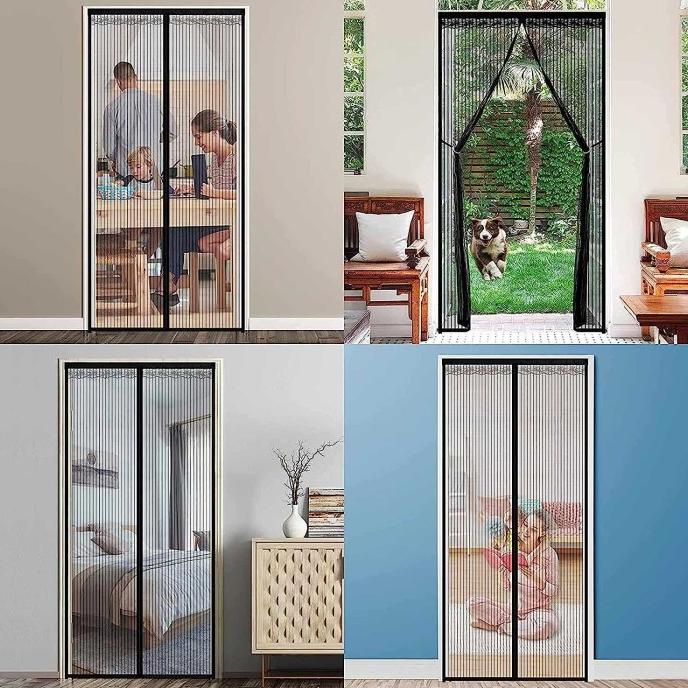 Trend Tirai Gorden Pintu Kamar Jaring Kelambu Magnet Anti Nyamuk Serangga Original