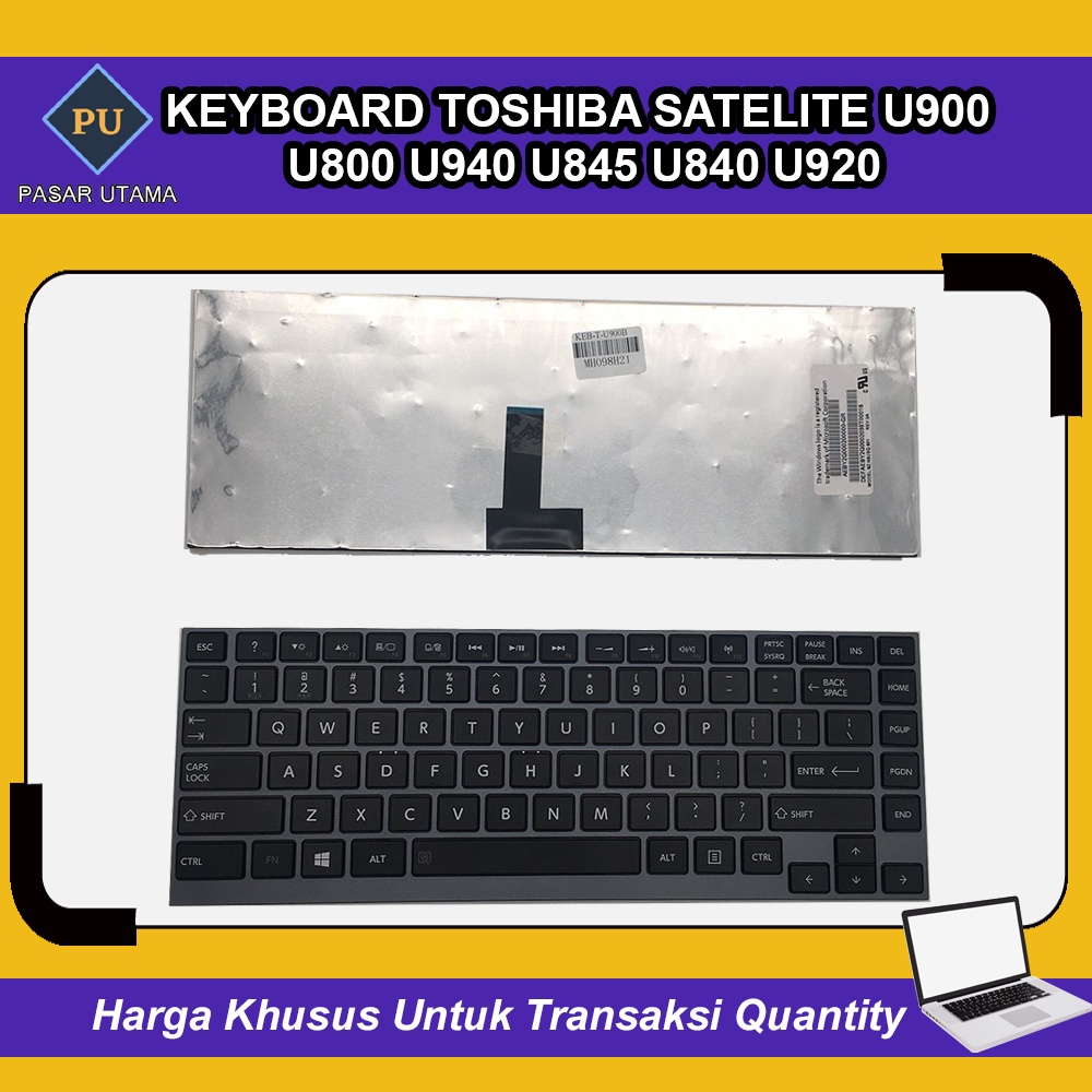 Keyboard Toshiba Satellite U800 U940 U845 U840 U920 U920t U925 U900
