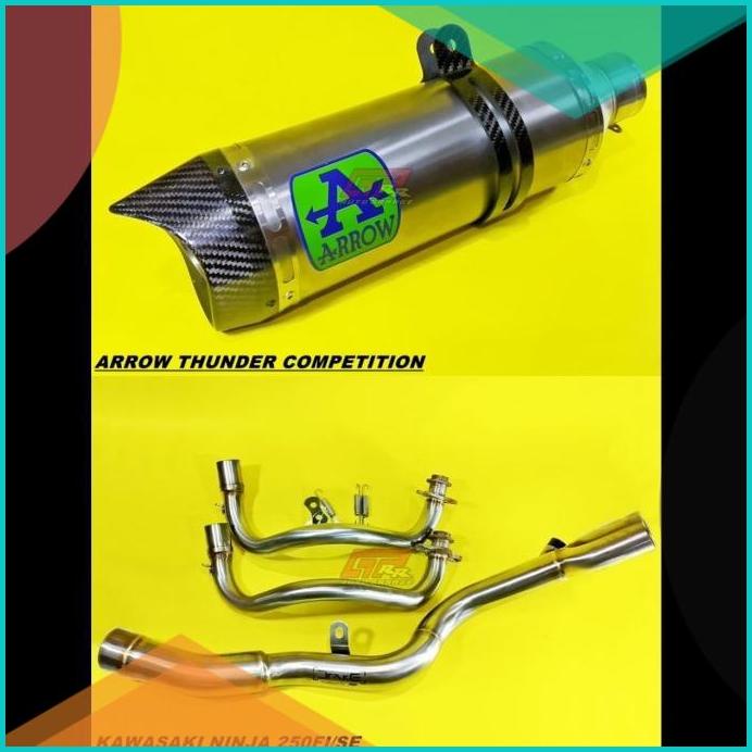 Knalpot Arrow Thunder Competition Titanium Fullsystem Ninja 250fi Z250
