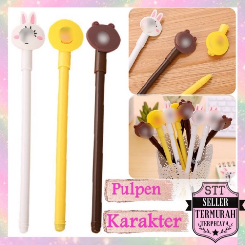 

STT Pena Karakter Gel Kelinci Bebek Beruang Pulpen Karakter Alat Tulis Sekolah ATK Pulpen Lancip Murah