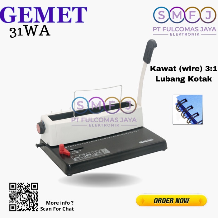

GEMET 31WA Mesin Jilid Spiral Kawat GARANSI RESMI