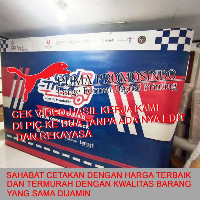 

Backwall portable / backdrop 3 x 4 straight gojek instant plus print