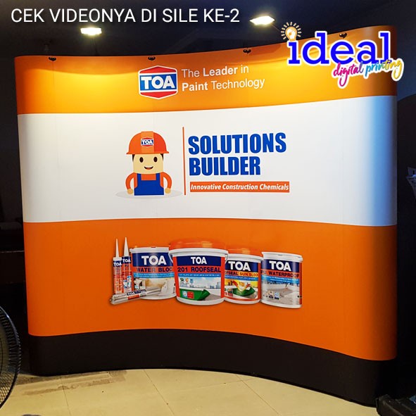 

Backwall Backdrop Pameran seminar Konferensi pers webinar