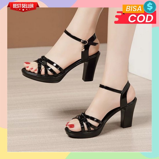 High Heel Pesta Pernikahan Heals Waita Mewah Simple Elegant Hai Hil Termurah Highheels Wanita Import