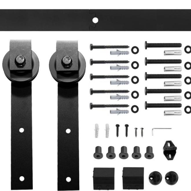 6Ft/8Ft Rel Pintu Geser Industrial Barn Door Sliding Rel Pintu Sleding