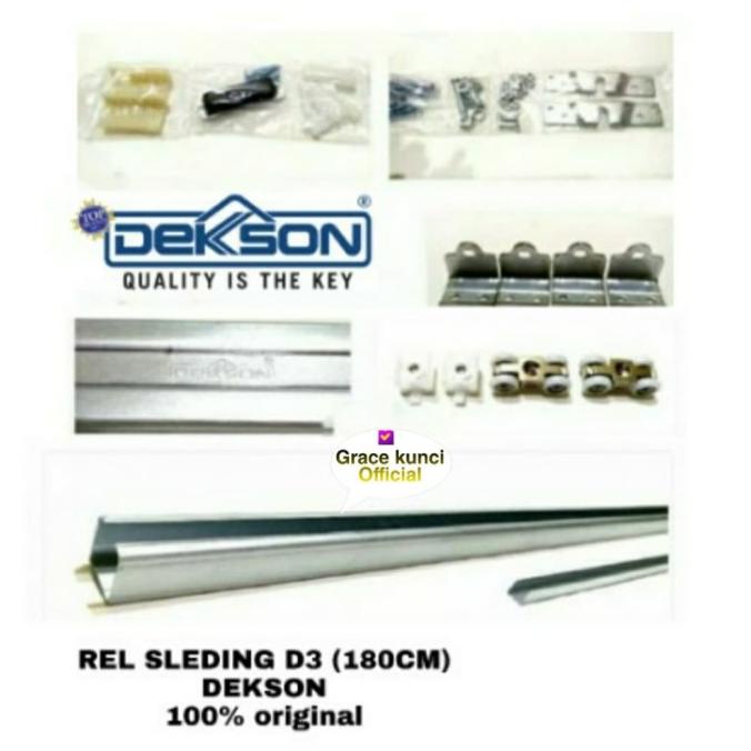 Rel Sleding Premium Ori Dekson D3 1.8M (180Cm) / Rel Pintu Geser 1.8M