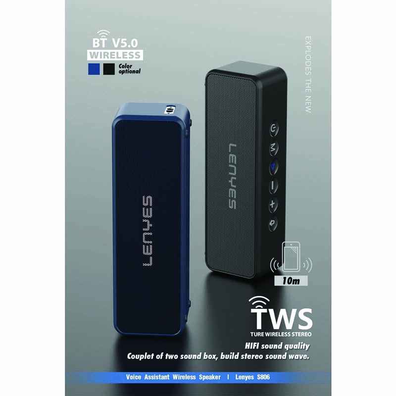 [ELECTROPICALLY] MYROOTS X LENYES Speaker Wireless Bluetooth 4.2 Hifi Lenyes S806 Ultra Bass Stereo