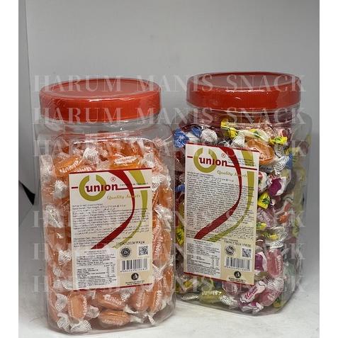 

Permen Kembang Gula Union Candy Aneka Rasa Buah Toples Isi 210 Pcs