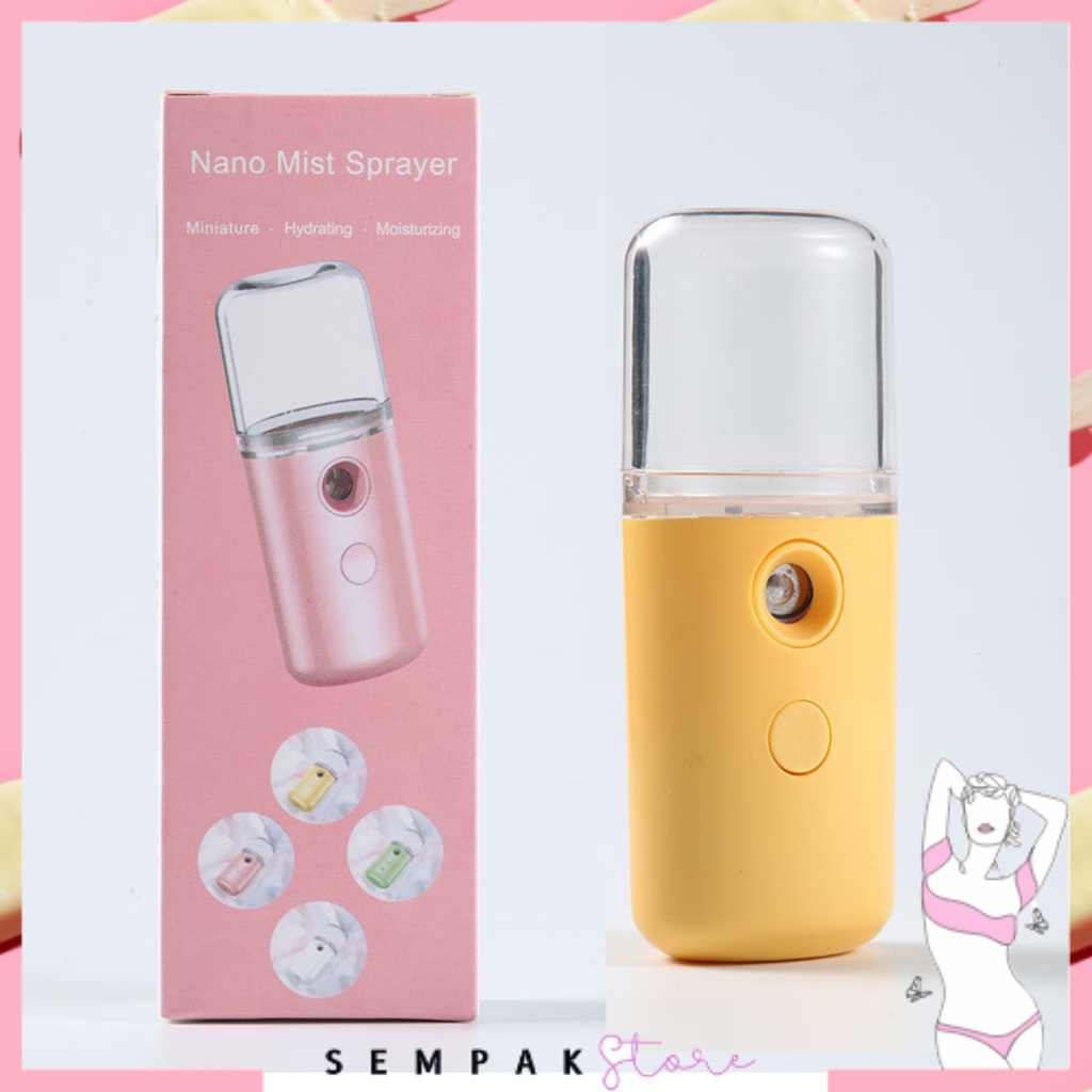 SS Nano Spray Mini Facial Humidifier 30ML Face Mist Nano Spray Kecil Murah Portable Cooling Moisturi