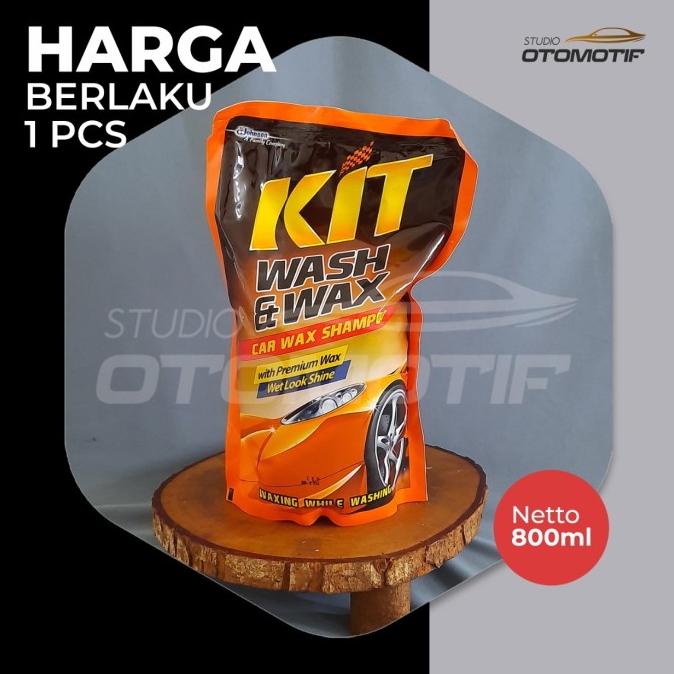 SHAMPOO PREMIUM KIT WASH WAX MOBIL MOTOR CAR SHAMPO POUCH 800ML
