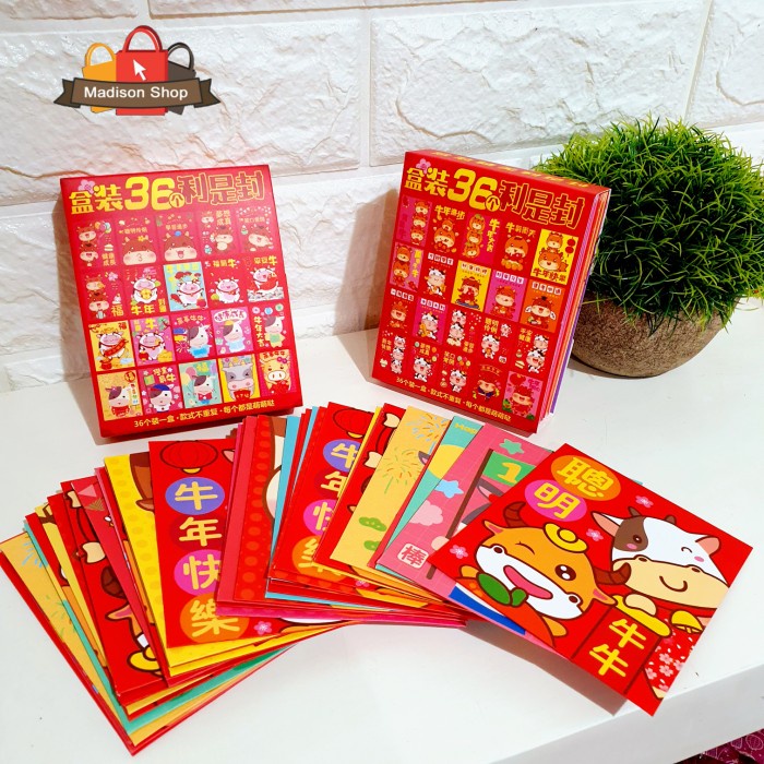 

New! Angpao Kerbau isi 36 Angpau Imlek Premium Tebal Ampau Sincia Murah - 8-42 Limited