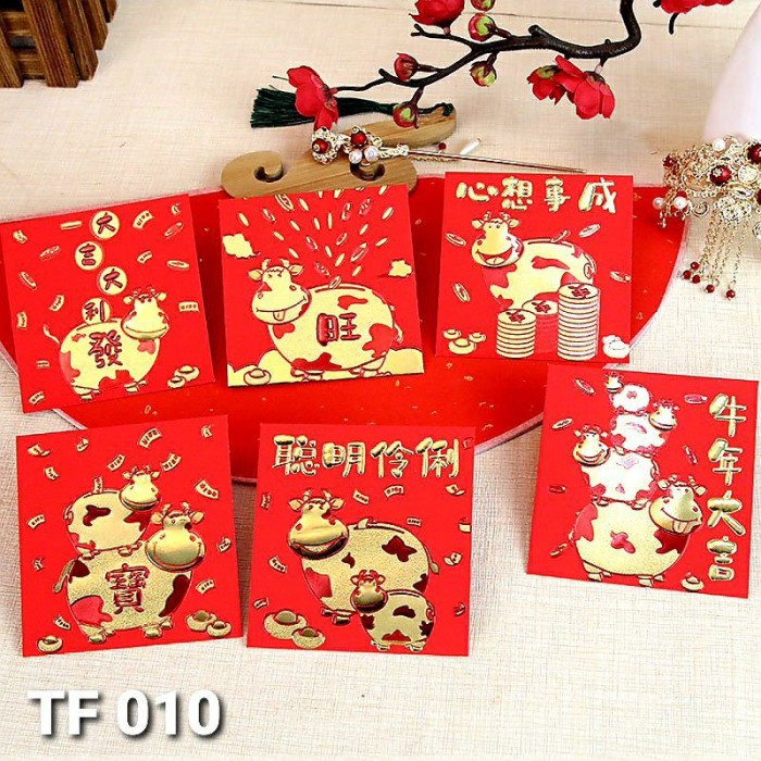 

New! Angpau Imlek Merah Pendek Segi Angpao Sincia Kecil Kebo Ampau Imlek Limited