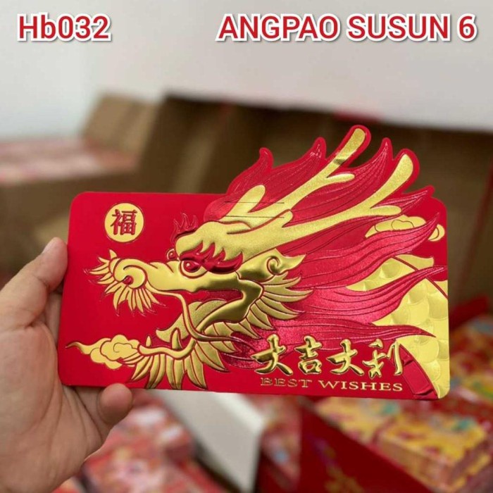 

New! MEWAH ANGPAO SUSUN - ANGPAU IMLEK 2024 SHIO NAGA 6 SUSUN - HANGPAO - SLOT6-HB032 Limited