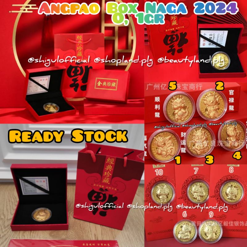 

Angpao Gold Coin Naga Emas 24k 0,1gr Box Angpao Koin Naga Dragon Imlek 2024 au999 GOLD SERTIFIKAT