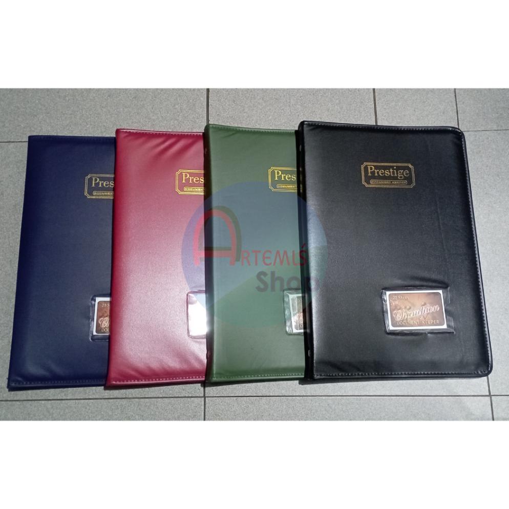 

Terlaris! Map Document Keeper Resleting Folio / F4 PRESTIGE Kulit Murah