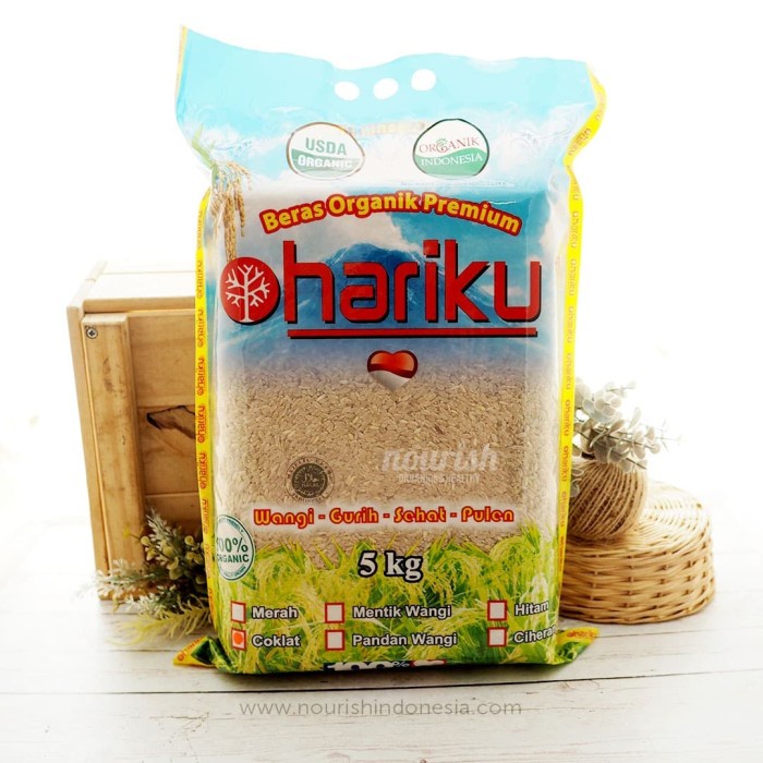 

Hariku, Organic Brown Rice 5kg (Beras Coklat Organik)