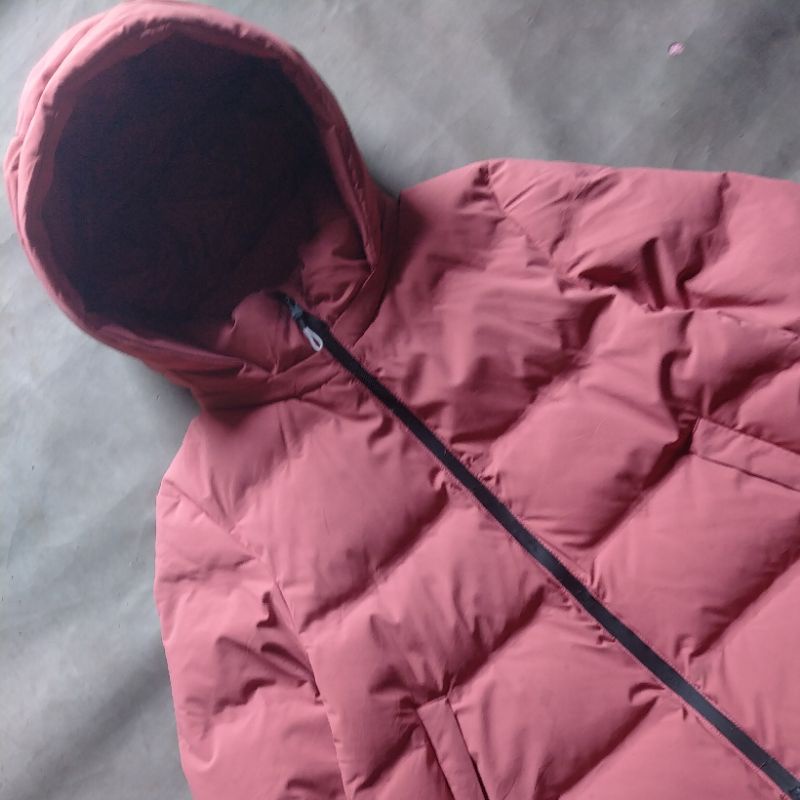 Jaket Bulu Angsa Uniqlo Seamless 3D Cut Peach