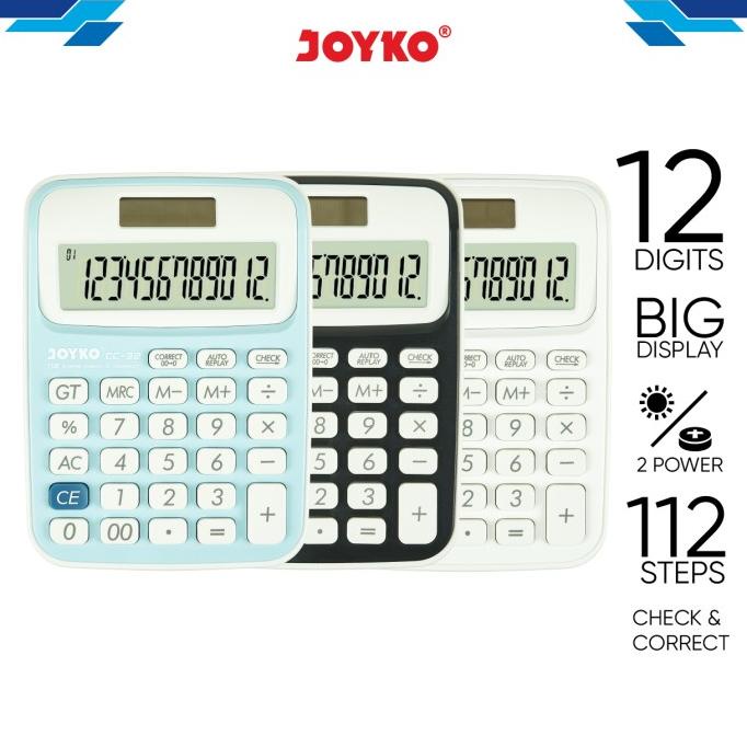

Kekinian Calculator / Kalkulator Joyko CC-32 / 12 Digits / Check Correct