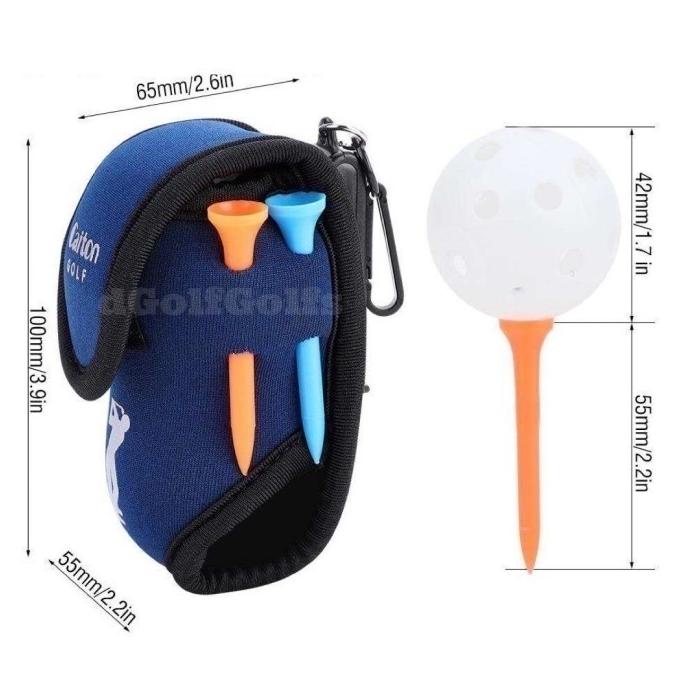 Tas Kecil untuk Tee dan Bola Golf (Golf Tee Holder)